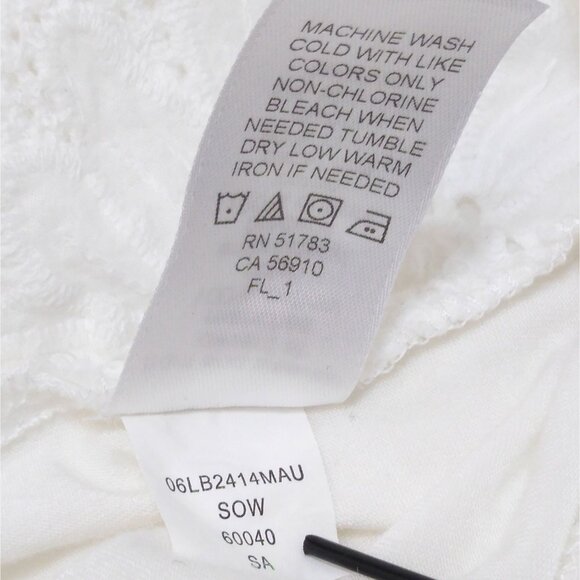 Maurices Blouse Peasant Eyelet Embroidered Off-Shoulder Top XS Cotton Blend EUC - Picture 7 of 9